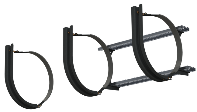 22" 3 Piece Black Mounting Kit Combo