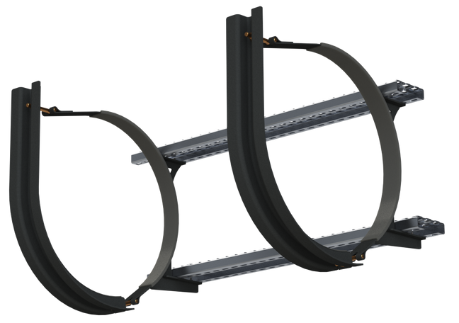 22" 2 Piece Black Mounting Kit Combo