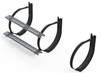 23" 3 Piece Black Mounting Kit Combo
