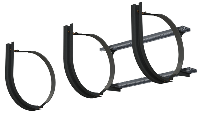 23" 3 Piece Black Mounting Kit Combo