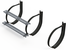 24" 3 Piece Black Mounting Kit Combo