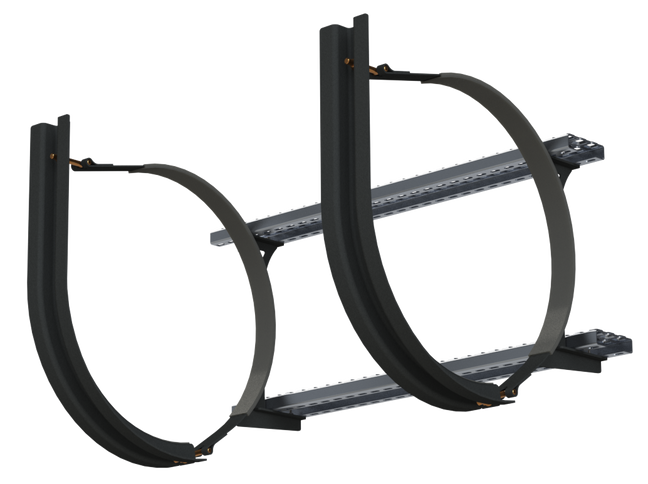 24.5" 2 Piece Black Mounting Kit Combo
