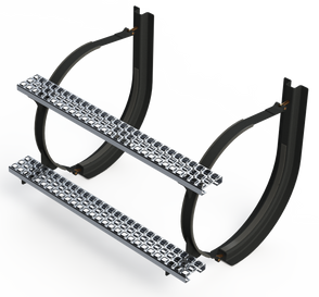 24" 2 Piece Black Mounting Kit Combo