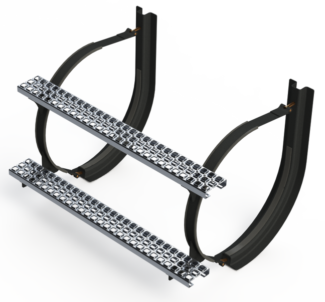 24" 2 Piece Black Mounting Kit Combo