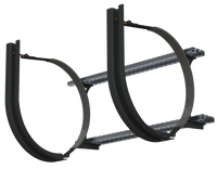 24" 2 Piece Black Mounting Kit Combo
