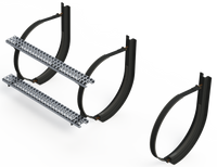 25" 3 Piece Black Mounting Kit Combo