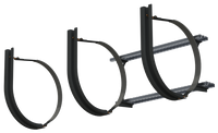 25" 3 Piece Black Mounting Kit Combo