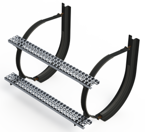 25" 2 Piece Black Mounting Kit Combo