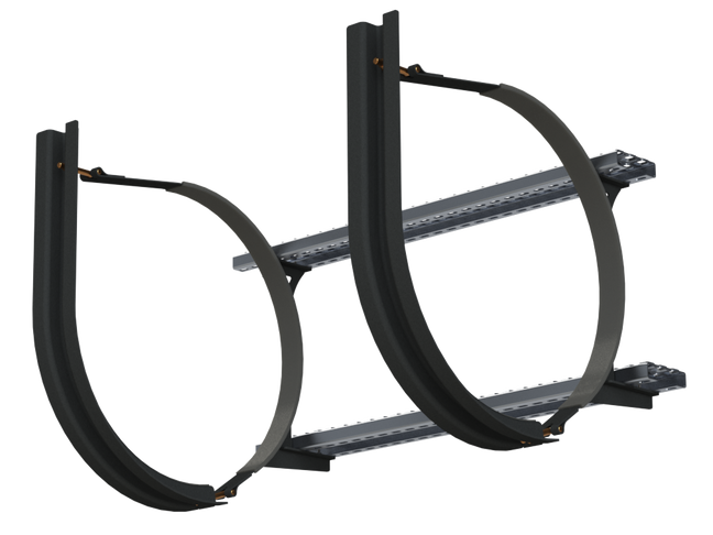 25" 2 Piece Black Mounting Kit Combo