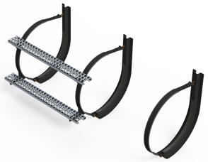 26" 3 Piece Black Mounting Kit Combo