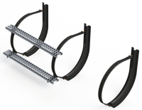 26" 3 Piece Black Mounting Kit Combo