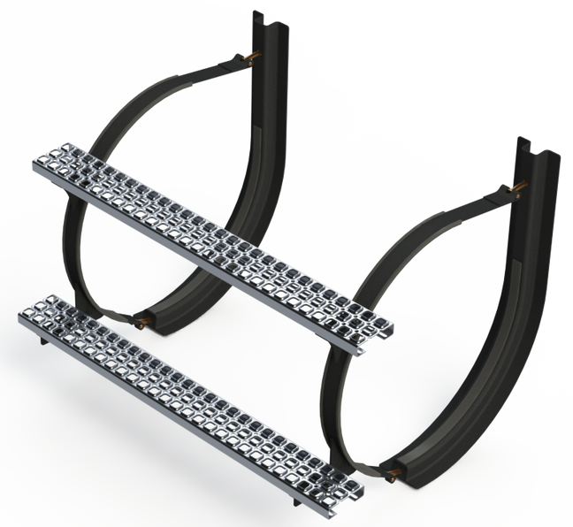 26" 2 Piece Black Mounting Kit Combo
