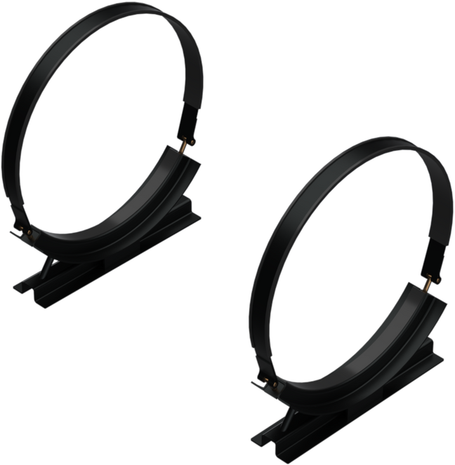 22" 2 Piece Black Flat Mounting Kit