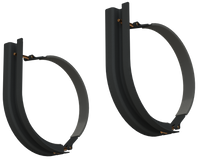 16" 2 Piece Black Mounting Kit