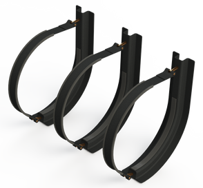 18" 3 Piece Black Mounting Kit