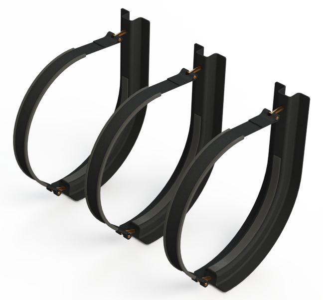 18" 3 Piece Black Mounting Kit