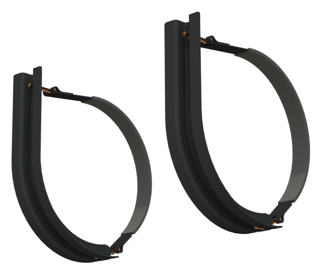 18" 2 Piece Black Mounting Kit