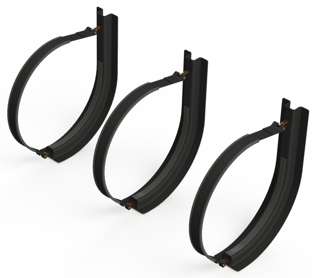20" 3 Piece Black Mounting Kit