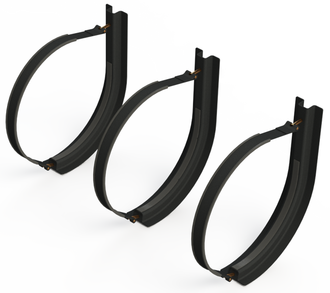 22" 3 Piece Black Mounting Kit