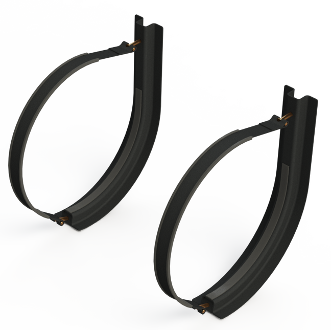 22" 2 Piece Black Mounting Kit