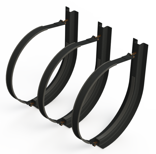23" 3 Piece Black Mounting Kit