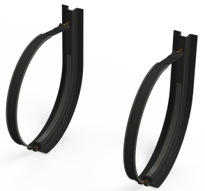 23" 2 Piece Black Mounting Kit