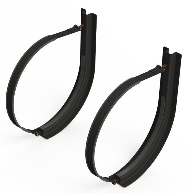24" 2 Piece Black Mounting Kit