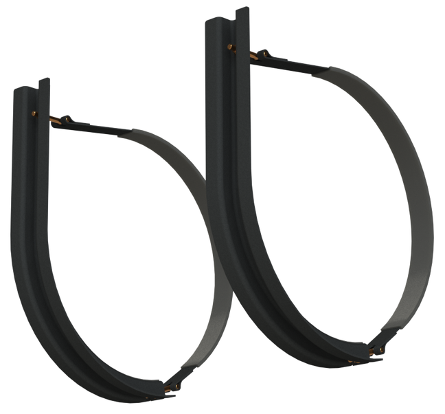 24" 2 Piece Black Mounting Kit