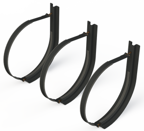 25" 3 Piece Black Mounting Kit