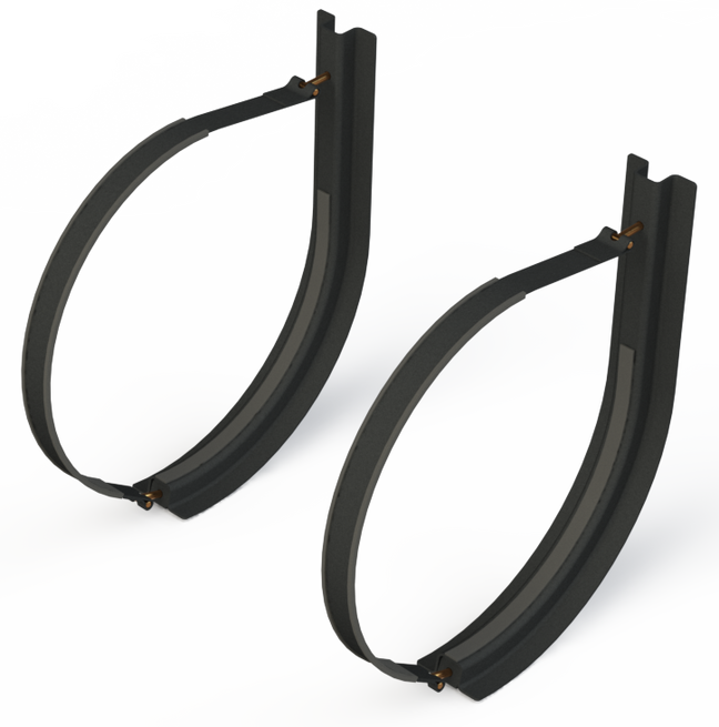 25" 2 Piece Black Mounting Kit