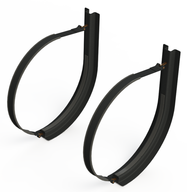26" 2 Piece Black Mounting Kit