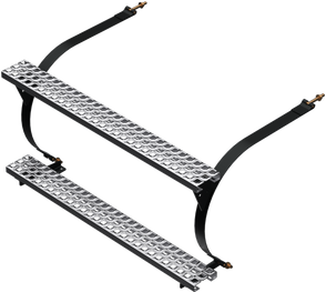 FORD STEP CONVERSION KIT WITH BLACK POWDER SATIN STEEL STRAPS