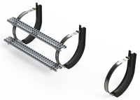 18" 3 Piece Stainless Steel Mounting Kit Combo