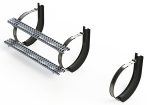 18" 3 Piece Stainless Steel Mounting Kit Combo