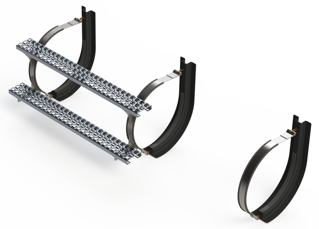 18" 3 Piece Stainless Steel Mounting Kit Combo
