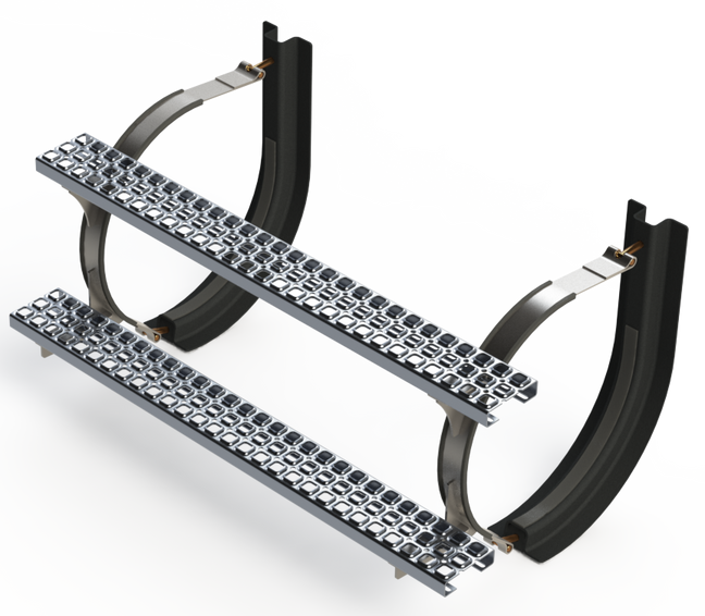 18" 2 Piece Stainless Steel Mounting Kit Combo