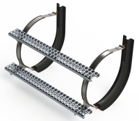 22" 2 Piece Stainless Steel Mounting Kit Combo