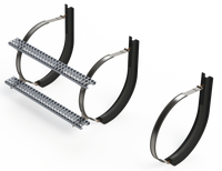 26" 3 Piece Stainless Steel Mounting Kit Combo