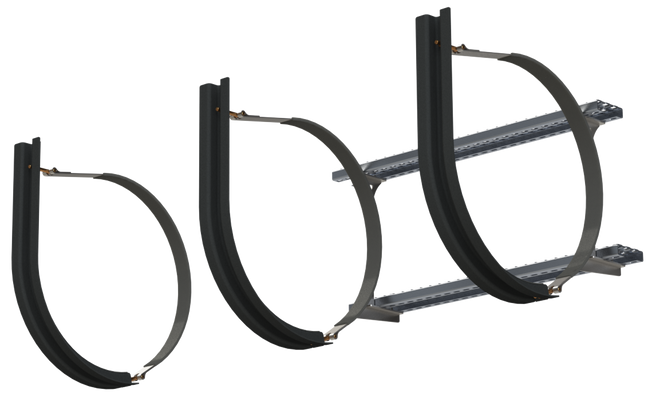 26" 3 Piece Stainless Steel Mounting Kit Combo
