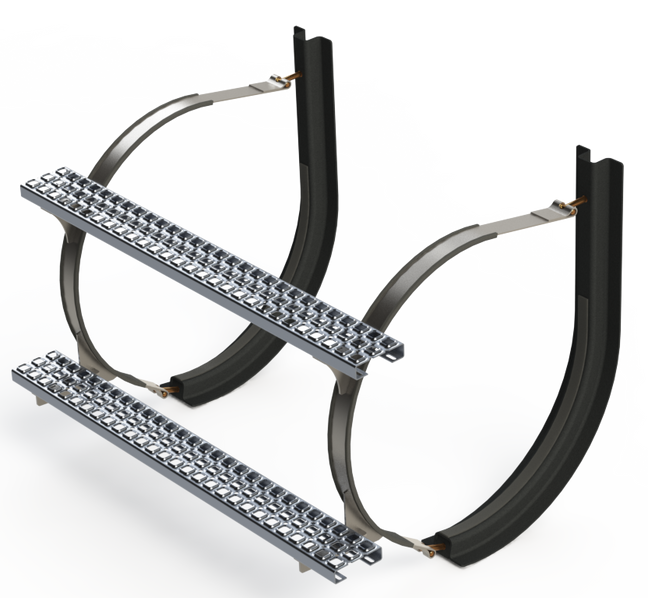 26" 2 Piece Stainless Steel Mounting Kit Combo