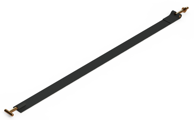 T-BOLT TO COUPLING NUT -T-BOLT 40-3/4"BLACK SATIN STEEL REGULAR STRAP