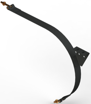 20" X 25-1/2" BLACK POWDER SATIN STEEL FORD "D" COMBO STRAP