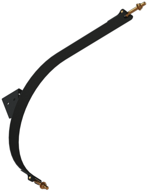 20" X 25-1/2" BLACK POWDER SATIN STEEL FORD "D" COMBO STRAP