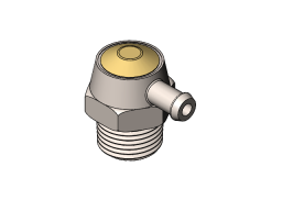 VENT ASSEMBLY BRASS .50-14 NPTF W/SEALENT AND SINGLE BARB FOR .312 ID HOSE 2-HOLE CAGE